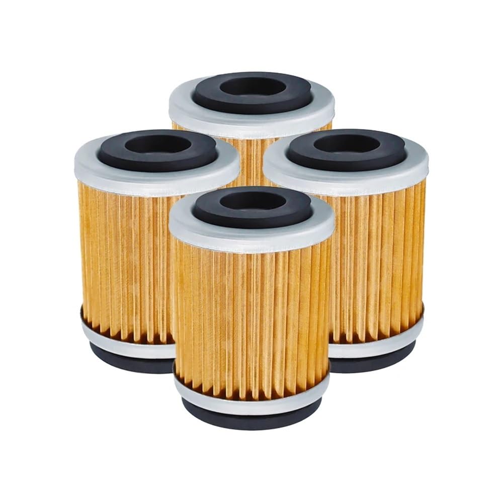 Kompatibel mit Modellen YFM 200 225 230 250 YFB250 YTM 200 225 Motorrad-Ölfilter-Set 2/4/6 Stück (4 Stück - gelb) von ALOFdH