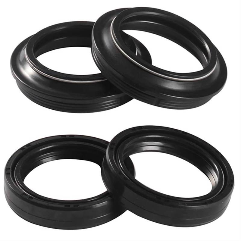 Vorderradgabel-Öldichtungs-Staubschutz, kompatibel mit KLX250 ZX10R VN1500 VN1600 VN1700 2002–2017 Motorrad, 43 x 54 x 11(2PCS Oil 2PCS DUST) von ALOFdH