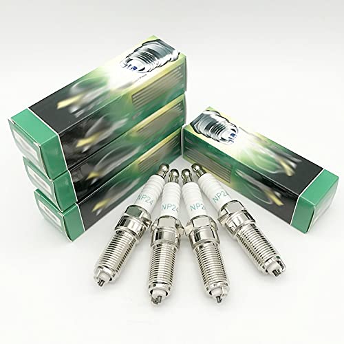 4 stücke offen Doppel Zündkerze NP24 Fit für ILTR5A-13G ILTR6A-13G LTR5BI-13 ITV16 ITV20 L3Y2-18-110 41-103 HR7MPP ITL16TT LZTR5A11 Motor-Zündkerze von ALPGEN