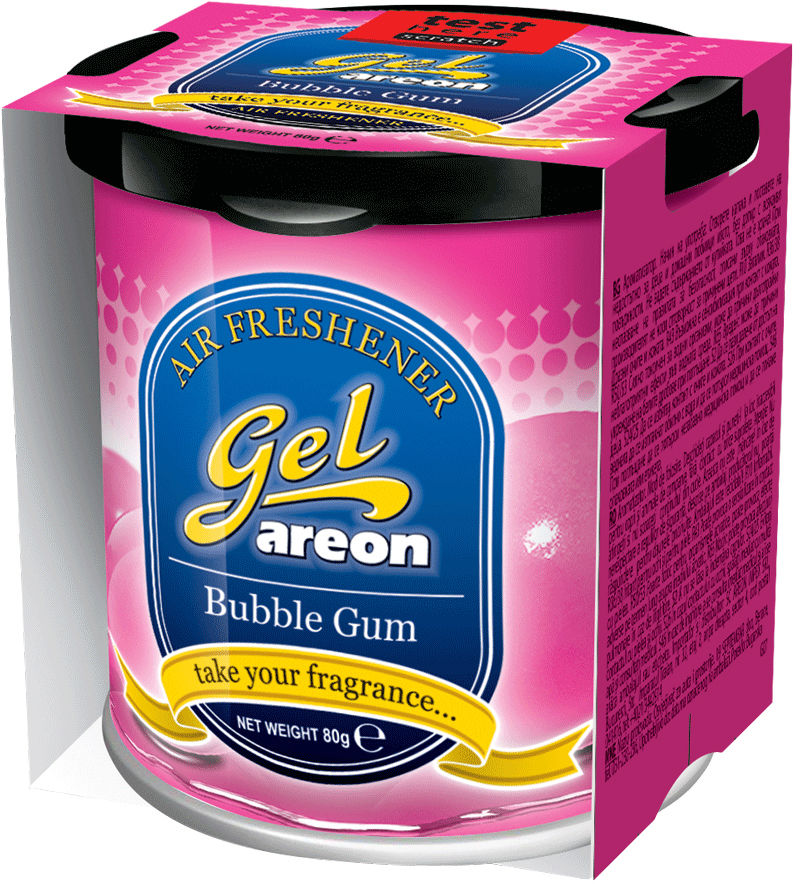 2x Original Areon Gel CAN Auto Duftdose Duftbaum Lufterfrischer DECKEL Bubblegum von erio FRESH GmbH & Co. KG