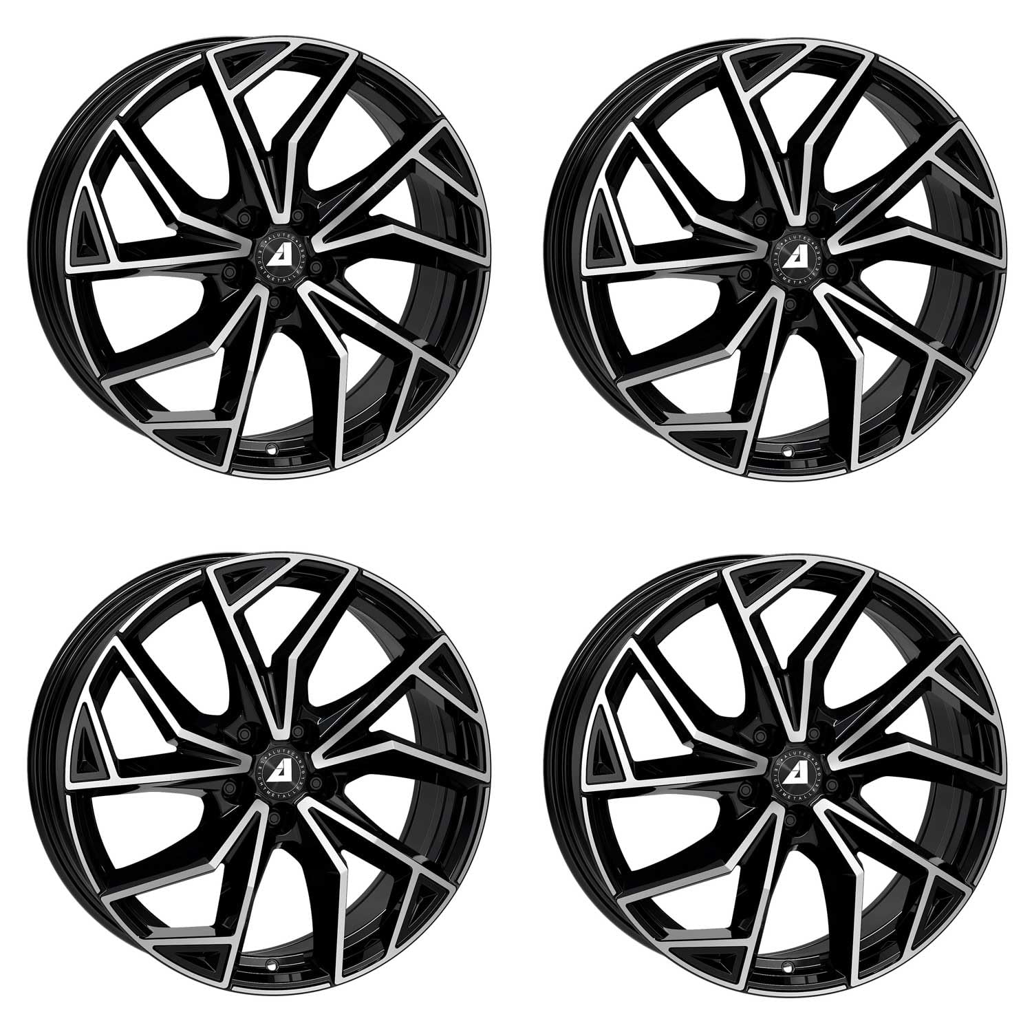 4x Alutec Felgen ADX.02 7.5Jx18 ET50 5x112 diamant-schwarz frontpoliert kompatibel mit FORD Galaxy von ALUTEC MÜNCHEN