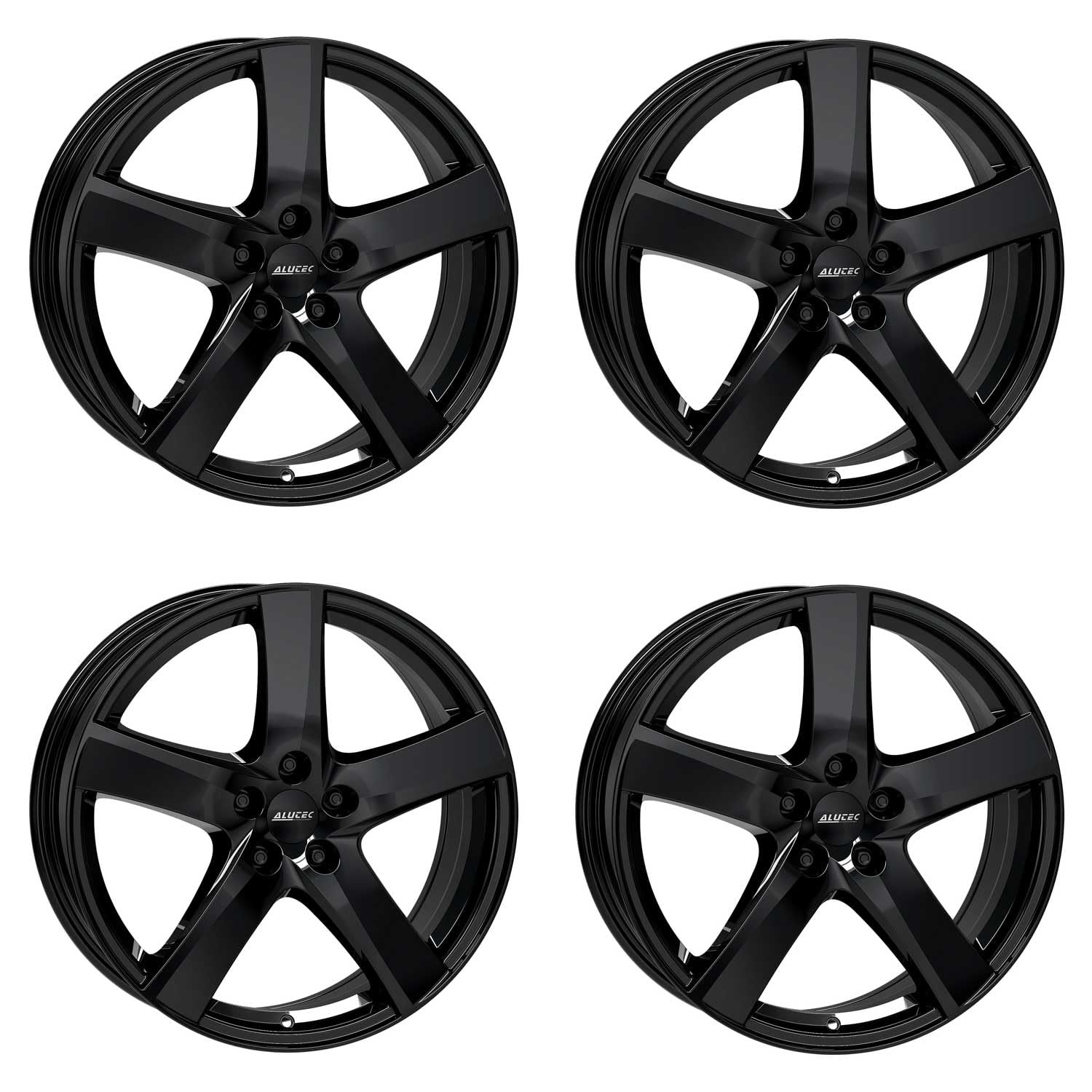 4x Alutec Felgen Freeze 7.5Jx18 ET45 5x114,3 diamant-schwarz kompatibel mit HONDA Accord Civic CR-V CR-Z FR-V e HR-V von ALUTEC MÜNCHEN