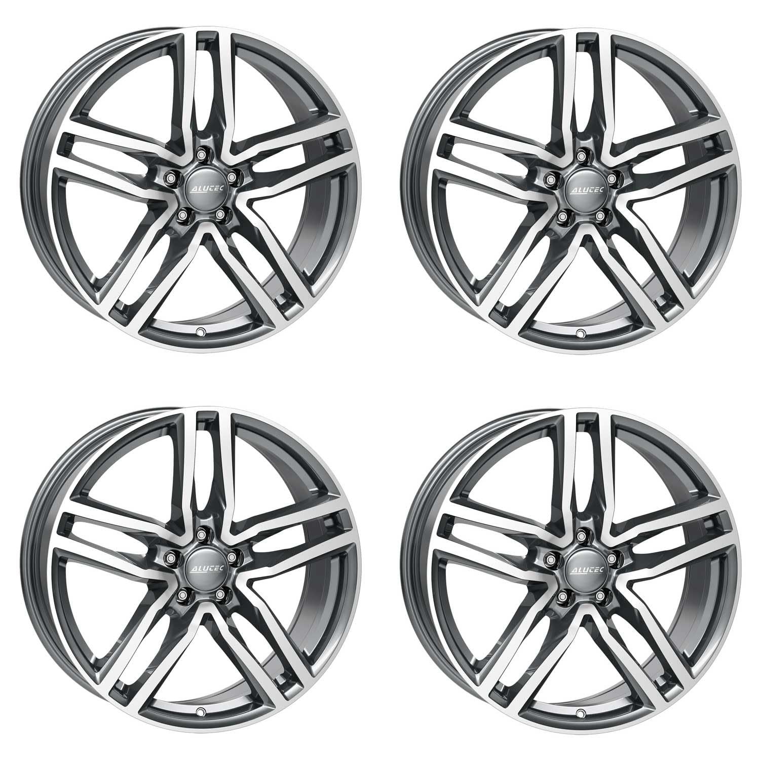 4x Alutec Felgen Ikenu 7.5Jx17 ET38 5x105 graphit frontpoliert kompatibel mit OPEL Astra Mokka von ALUTEC MÜNCHEN