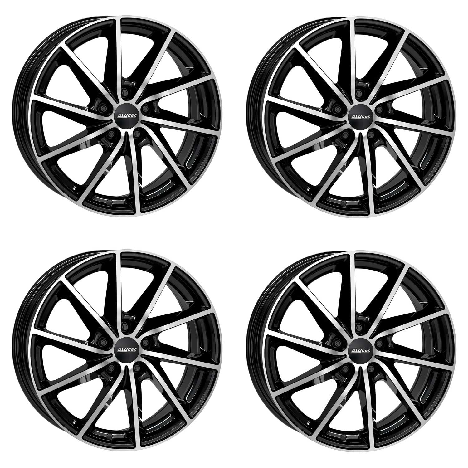 4x Alutec Felgen Singa 6.0Jx15 ET39 4x100 diamant-schwarz frontpoliert kompatibel mit FIAT Punto von ALUTEC MÜNCHEN