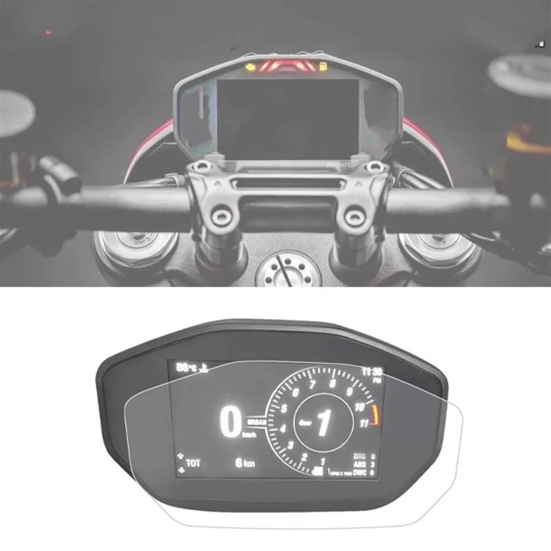 Für D&UCATI Streetfighter Panigale V2 Monster 659 797 821 1200 Instrument Schutz Film Dashboard Screen Protector Zubehör(2 Kit) von ALZXDUEVD