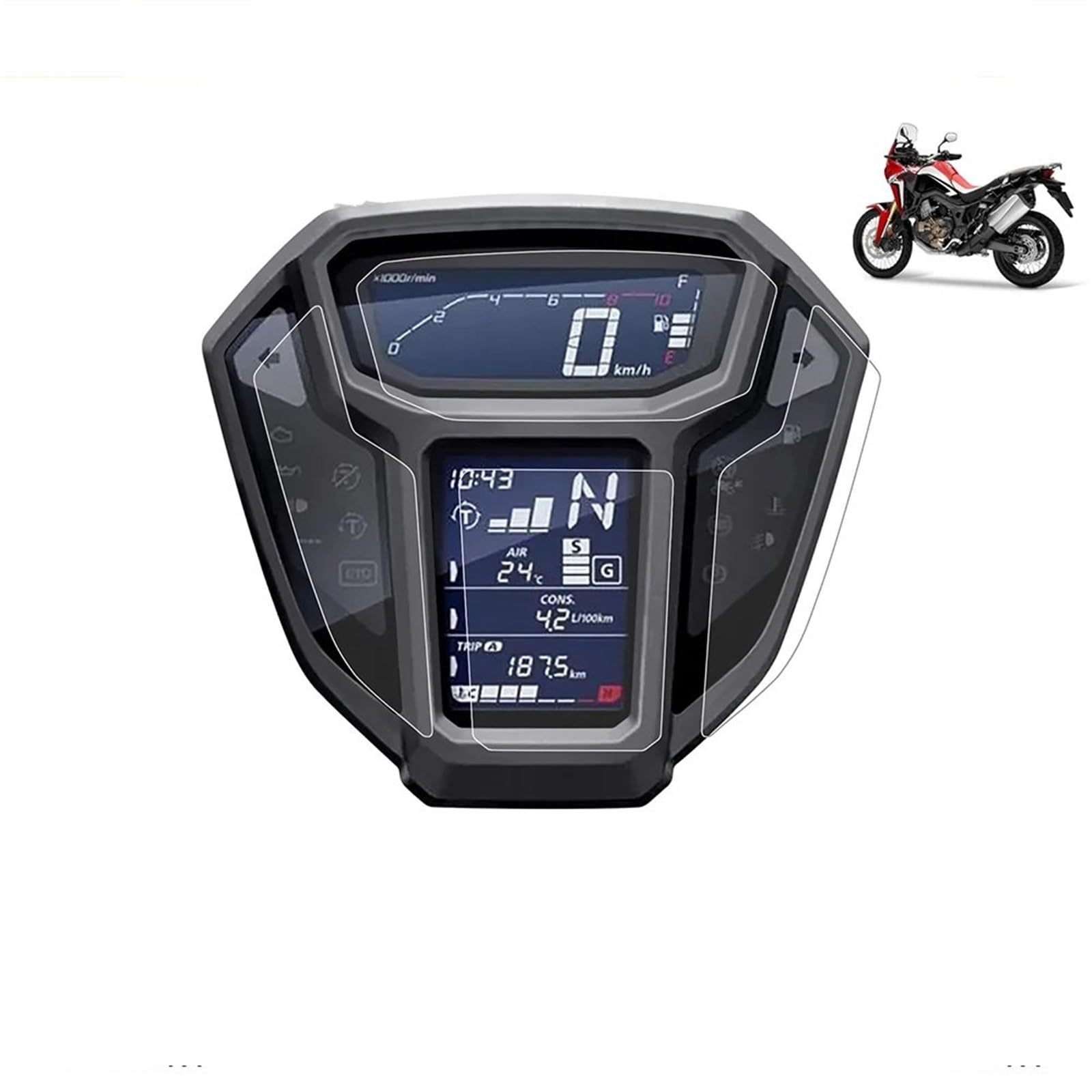 Für H&ONDA CRF1000L Africa Twin CRF 1000 L CRF 1000 L 2016 2017 Motorrad Instrument Dashboard Cluster Kratzschutz Film(2 pcs) von ALZXDUEVD