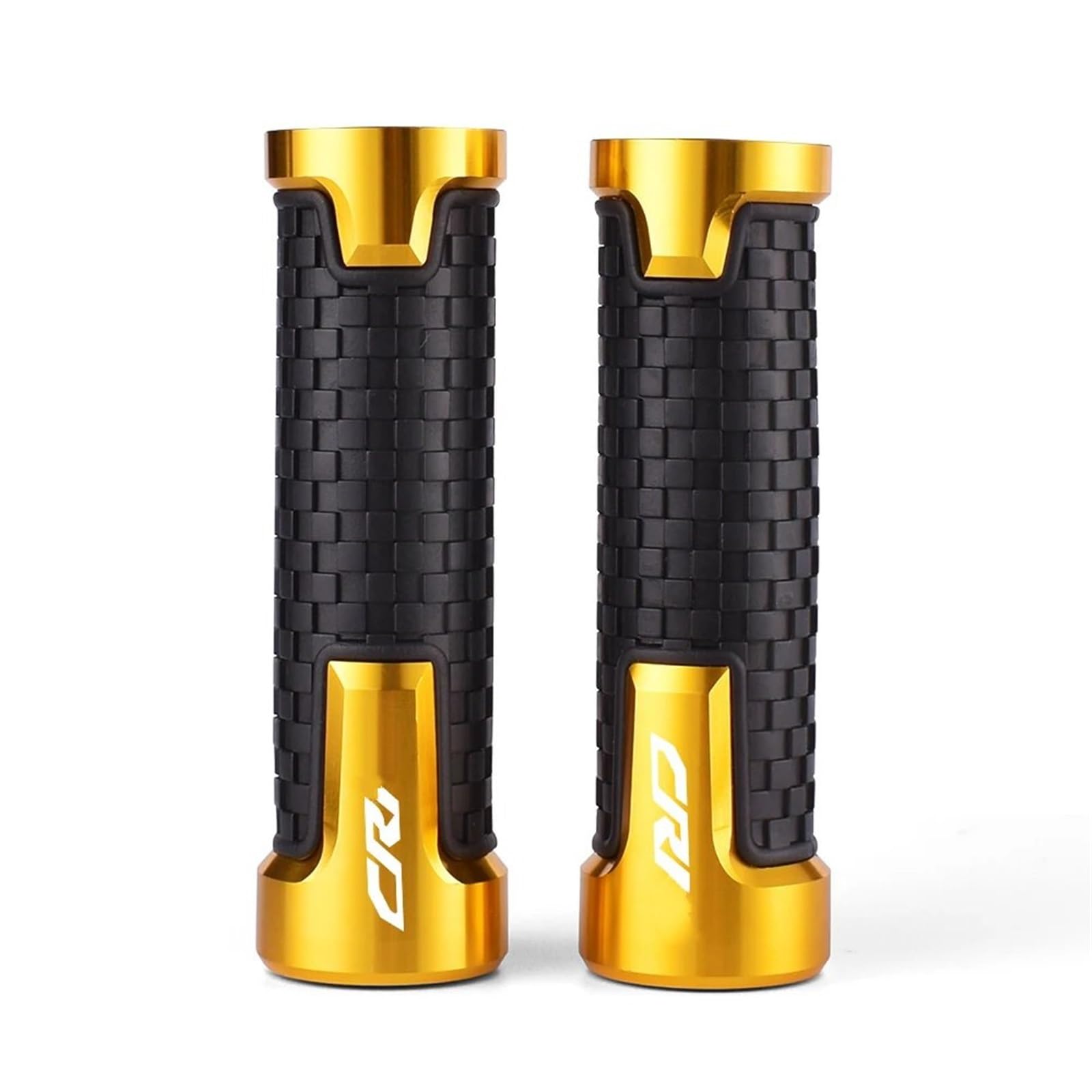 Für H&ONDA CRF250R CRF450R CRF 250 450 R 2007-2020 Motorrad Lenker Griffe CNC Aluminium Gummi Hand Thruster Grip Zubehör(Gold) von ALZXDUEVD