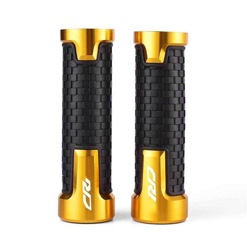 Für H&ONDA CRF250R CRF450R CRF 250 450 R 2007-2020 Motorrad Lenker Griffe CNC Aluminium Gummi Hand Thruster Grip Zubehör(Gold) von ALZXDUEVD