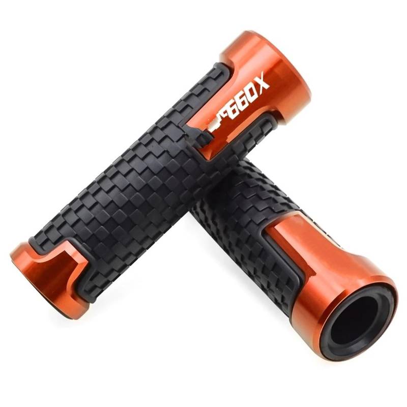 Für Y&AM&AHA XT660X XT 660 2004-2017 Motorrad Motorrad 7/8 "22mm Universal Anti-Slip Griff Bar Lenker Hand Grip(Orange) von ALZXDUEVD