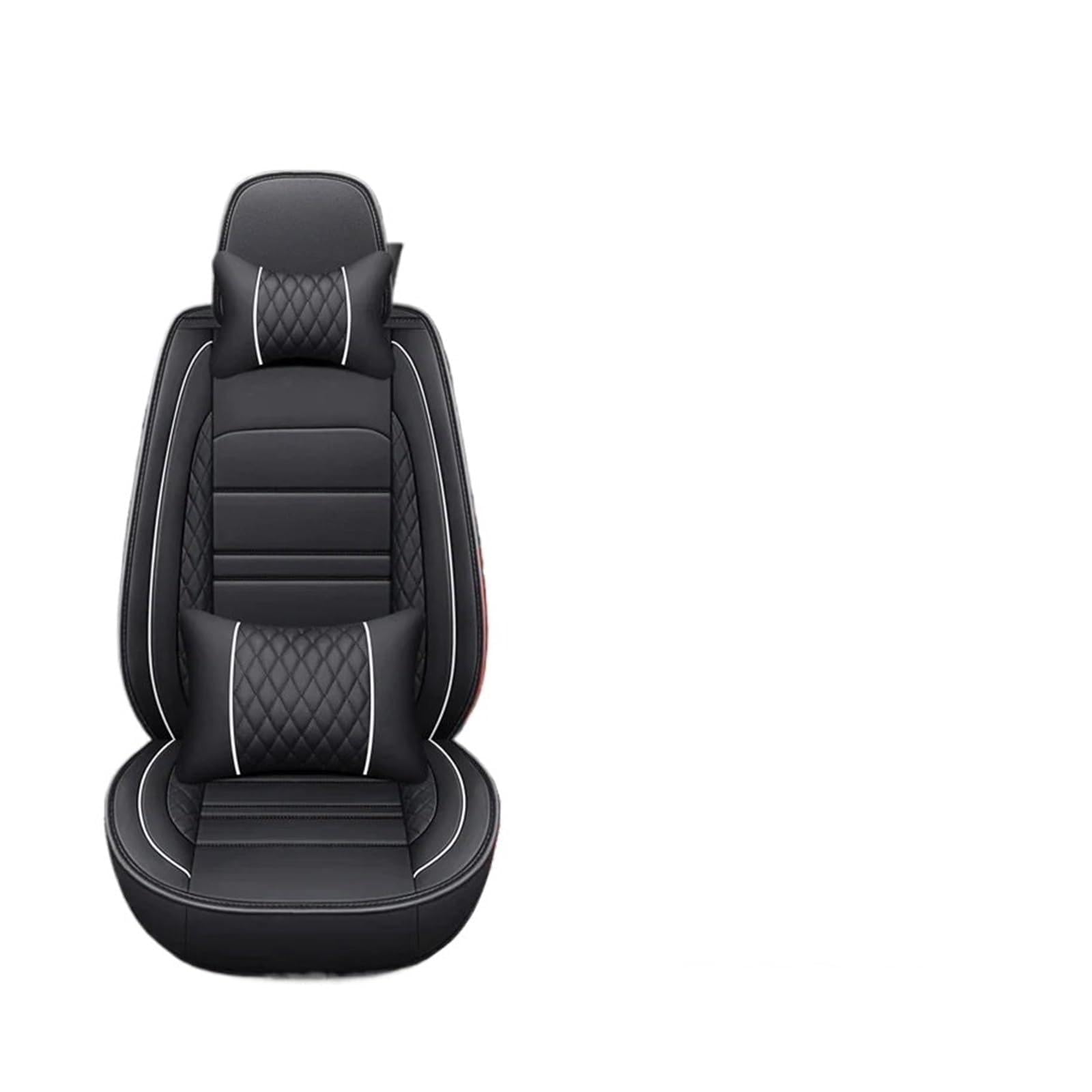 ALZZTUND schonbezug autositz Für 2er Alle Automodelle F22 F23 F44 F45 F46 G42 Autositzbezug Autositzschoner(Black White Pillow) von ALZZTUND