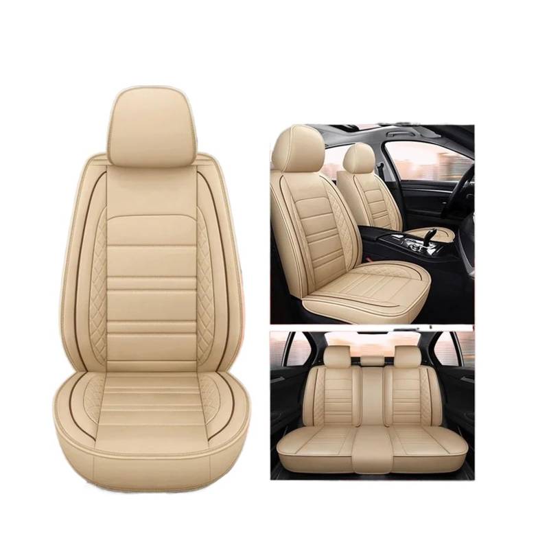 ALZZTUND schonbezug autositz Für Benz Für GLA Für CLA Für CLS Für GLC Für GLE Für GLK Für GLS Für CLK Für SLC SL ML GL Auto Sitzbezug Autositzschoner(Beige 5 Seat) von ALZZTUND