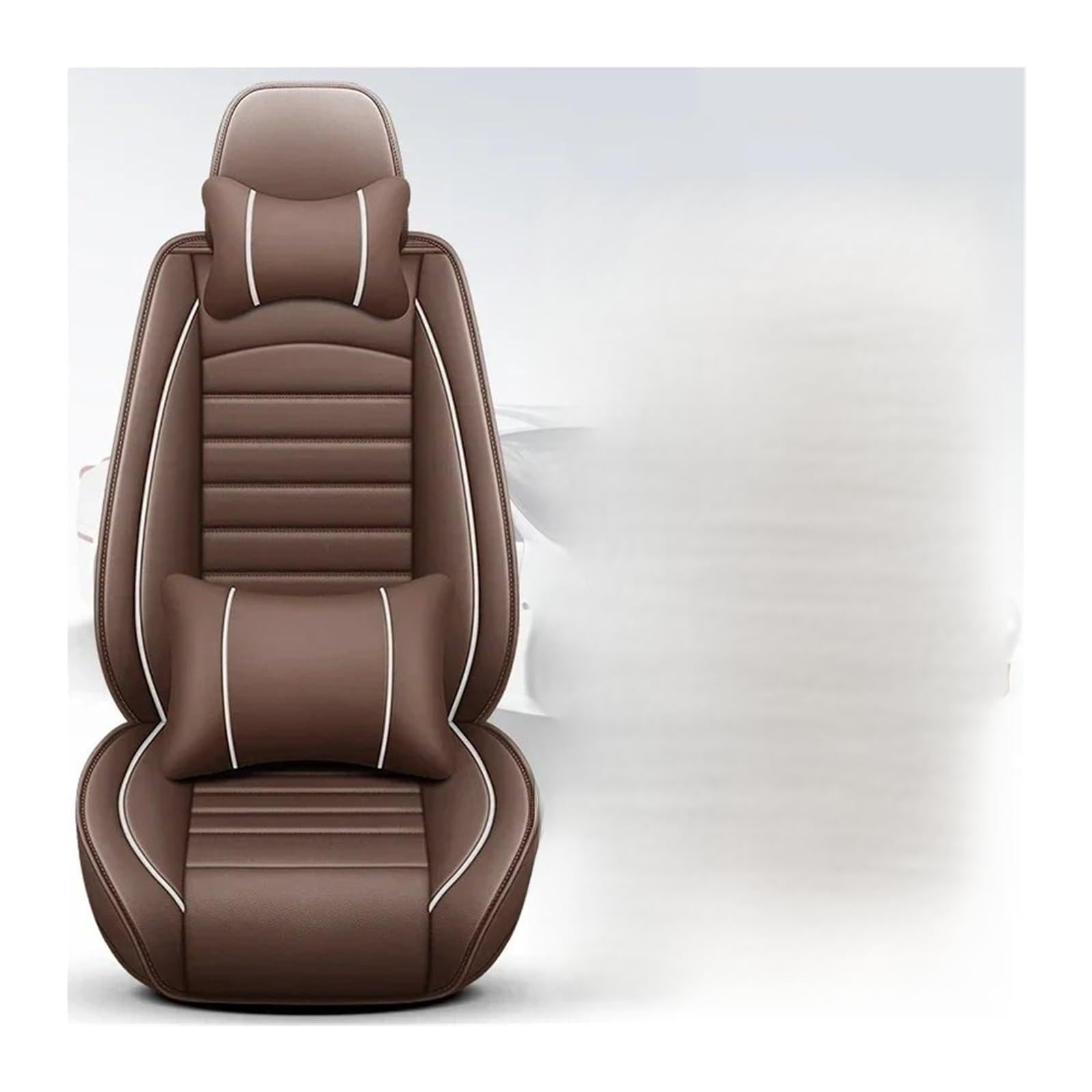 ALZZTUND schonbezug autositz Für Benz Für GLA Für CLA Für CLS Für GLC Für GLE Für GLK Für GLS Für CLK Für SLC SL ML GL Auto Sitzbezug Autositzschoner(Coffee 5 Seat Pillow) von ALZZTUND