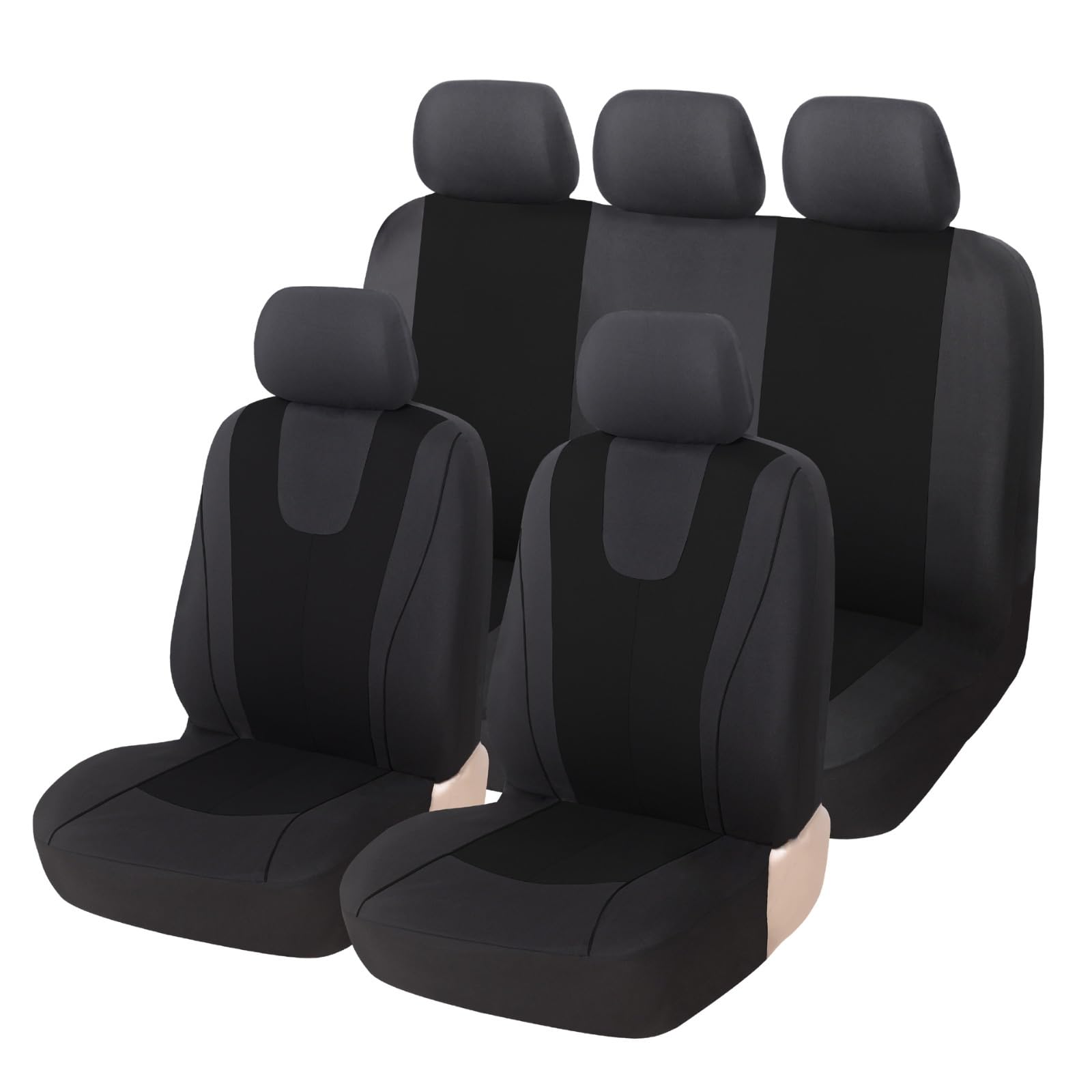 ALZZTUND schonbezug autositz Für Citroen C2 C3 C4 Für Kaktus C5 C4 Für Picasso C6 DS3 DS4 DS5 Sitz Schutz Sitzkissen Auto Sitzbezüge Autositzschoner(5Seats-Black) von ALZZTUND