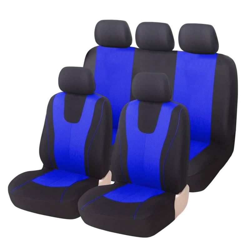 ALZZTUND schonbezug autositz Für Citroen C2 C3 C4 Für Kaktus C5 C4 Für Picasso C6 DS3 DS4 DS5 Sitz Schutz Sitzkissen Auto Sitzbezüge Autositzschoner(5Seats-Blue) von ALZZTUND