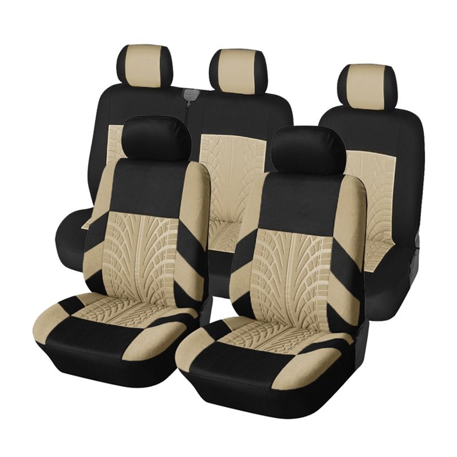 ALZZTUND schonbezug autositz Für Golf VII Autositzbezüge innen Autositzschoner(Beige-9PCS) von ALZZTUND