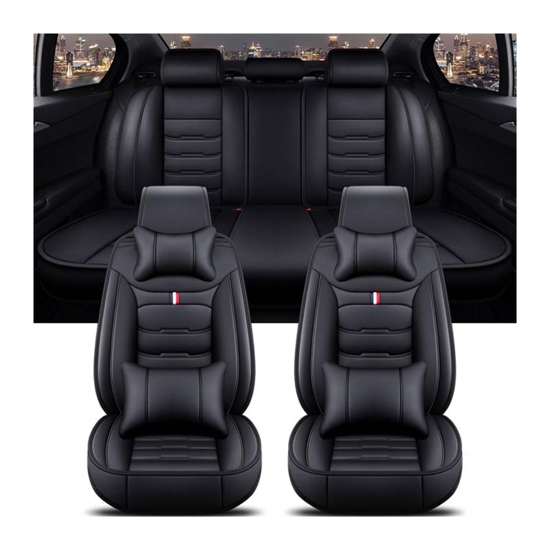 ALZZTUND schonbezug autositz Für Jeep Alle Automodelle Für Kompass Für Grand Für Cherokee Für Commander Für Wrangler JK Auto Sitzbezug Autositzschoner(Black 5 Seat B) von ALZZTUND