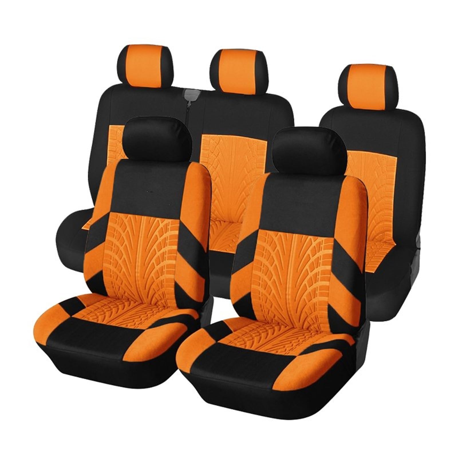 ALZZTUND schonbezug autositz Für Mitsubishi Autositzbezüge innen Autositzschoner(Orange-9PCS) von ALZZTUND