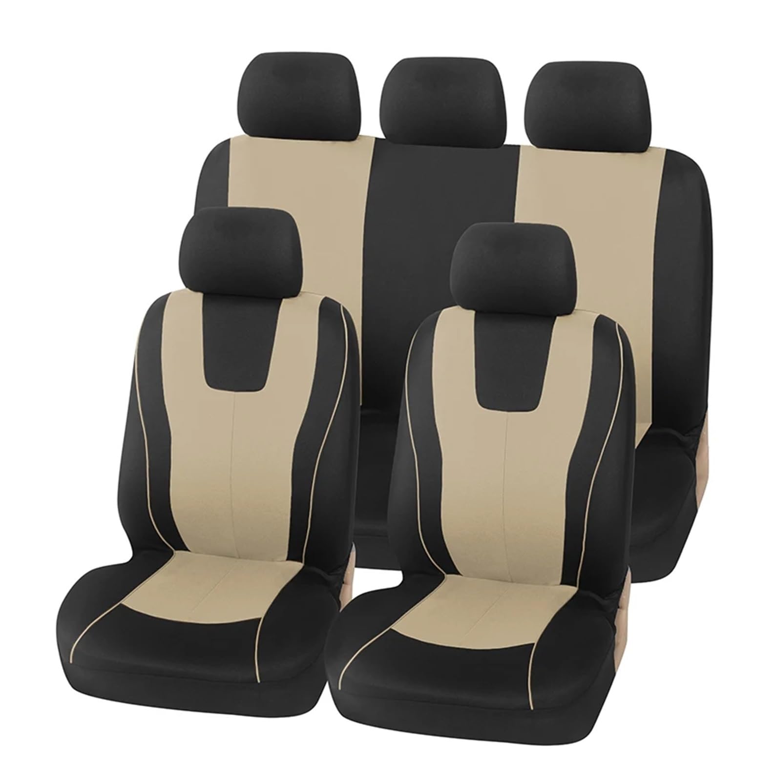 ALZZTUND schonbezug autositz Universelle Autositzbezüge, Komplettes Set, Sitzschutzbezug, Autozubehör Autositzschoner(BEIGE) von ALZZTUND