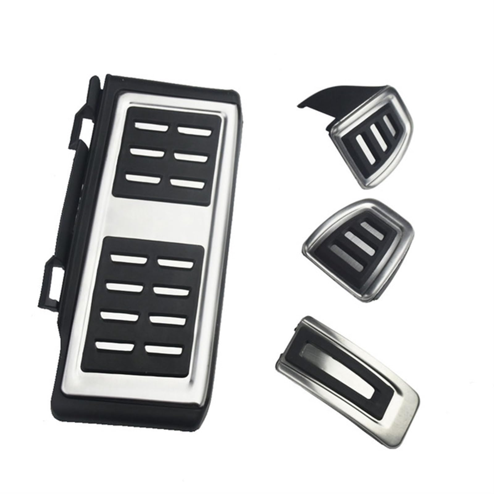 Auto Pedale Abdeckungen Für Skoda Für Octavia Für A7 Auto Kraftstoff Bremse Dead Pedal Abdeckung Set Kupplung Pedal Abdeckung Auto Pedalauflagen(MT with Rest Pedal) von ALZZTUND