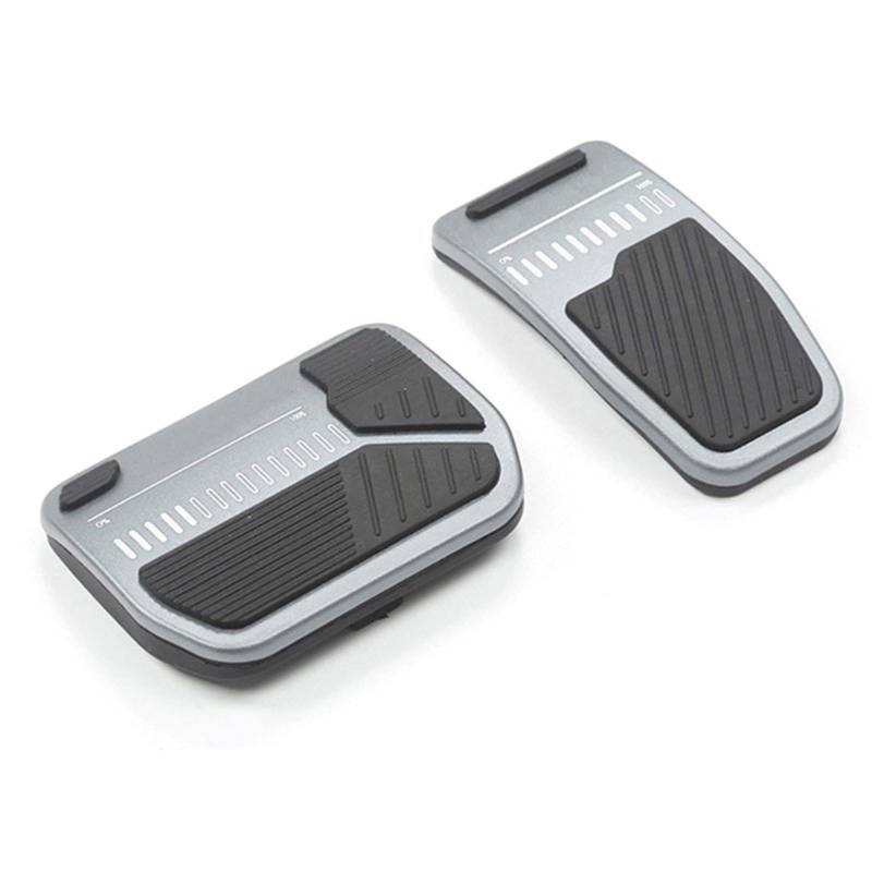 Auto Pedale Abdeckungen Für Tesla Für Modell 3 Y Aluminium Bremse Kupplung rutschfeste Fußpedal Pad Abdeckung Auto Pedal Pads Auto Pedalauflagen(Tan Gray) von ALZZTUND