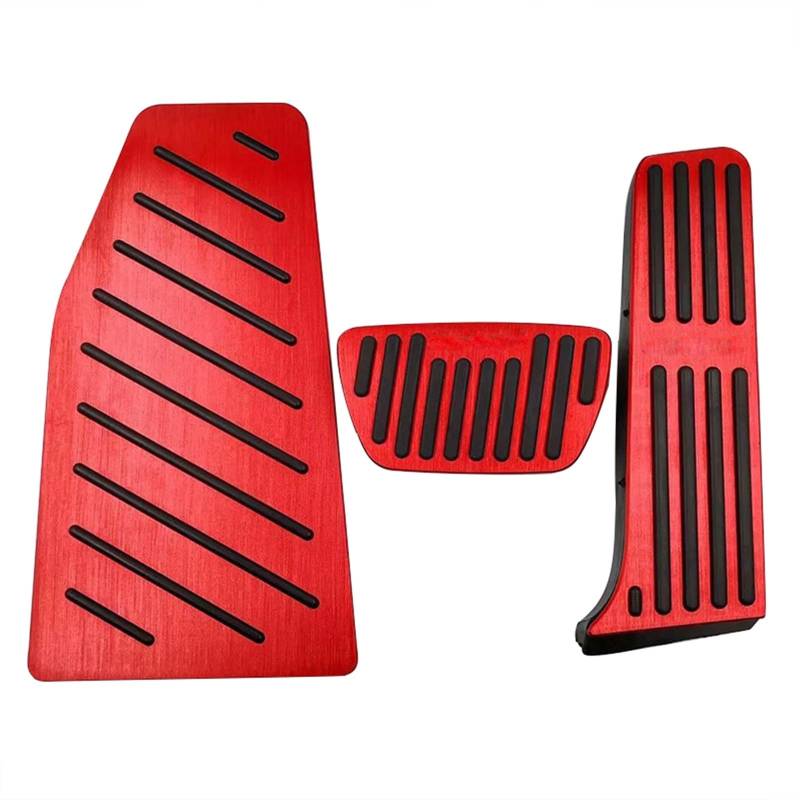 Auto Pedale Abdeckungen Für Toyota Für Harrier XU80 2020 2021 2022 Auto Accelerator Kraftstoff Bremspedal Fuß Rest Pedale Abdeckung Pads Auto Pedalauflagen(3pcs Red) von ALZZTUND