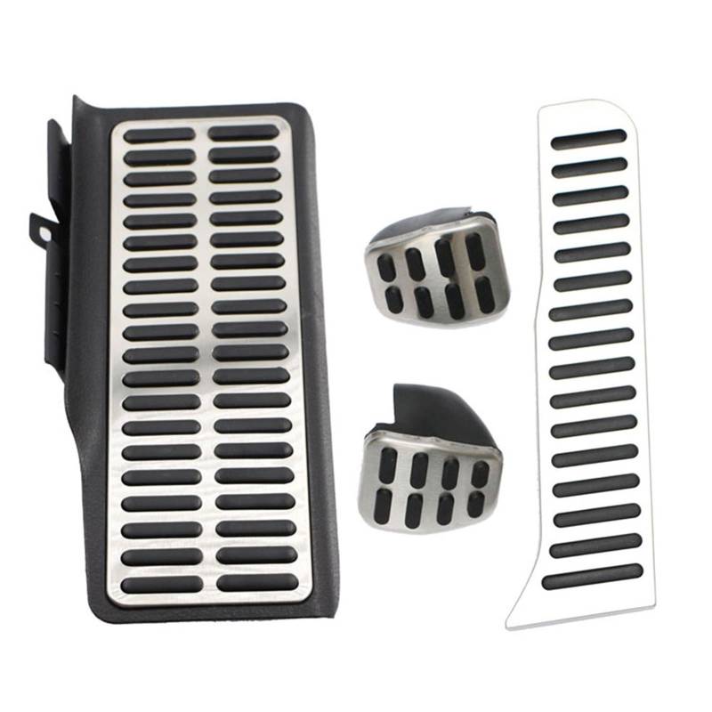 Auto Pedale Abdeckungen Für VW Für Käfer Für Jetta MK6 2011-2017 Sport Kraftstoff Bremsbeläge Kupplung Pedal Pads Auto Fuß Rest Pedale Auto Pedalauflagen(MT with Rest) von ALZZTUND