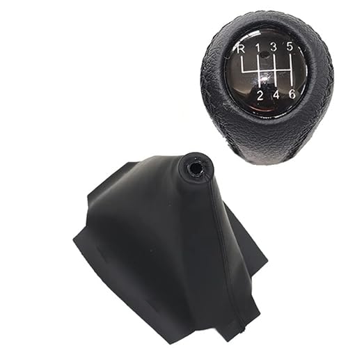 Auto Schalthebel Für Mazda 3 BK BL 2006 2007 2008 2009 2010 2011 2012 Auto Schaltknauf und Gamasche schaltknüppel(6 Speed Set Black) von ALZZTUND