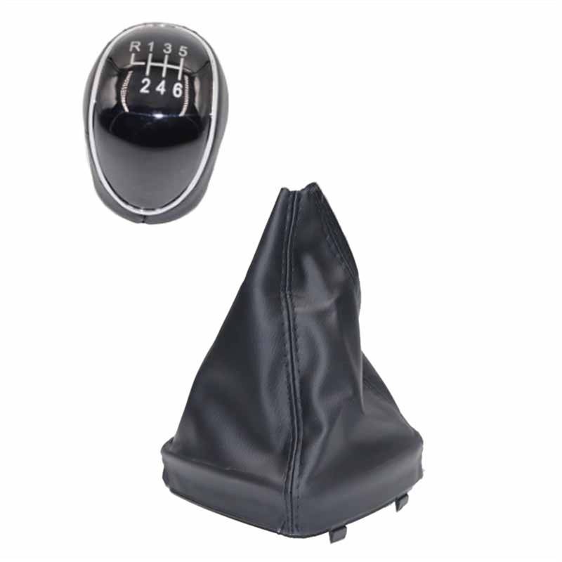 Auto Schaltknauf Abdeckung Für Ford Für Mondeo IV MK4 2007-2015 / PU-Leder Auto Schaltknauf Hebel Gaitor Boot Cover Auto Schalthebel(6 Speed Set) von ALZZTUND