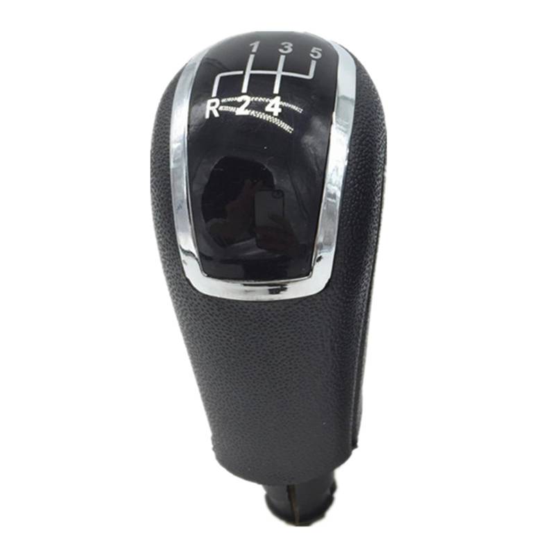 Auto Schaltknauf Abdeckung Für Skoda Für Octavia A5 A6 2004-2012 / Auto Hand Geschwindigkeit Schaltknauf Hebel Stick Griff Gamasche Leder Boot Abdeckung Auto Schalthebel(5 Speed Black Knob) von ALZZTUND