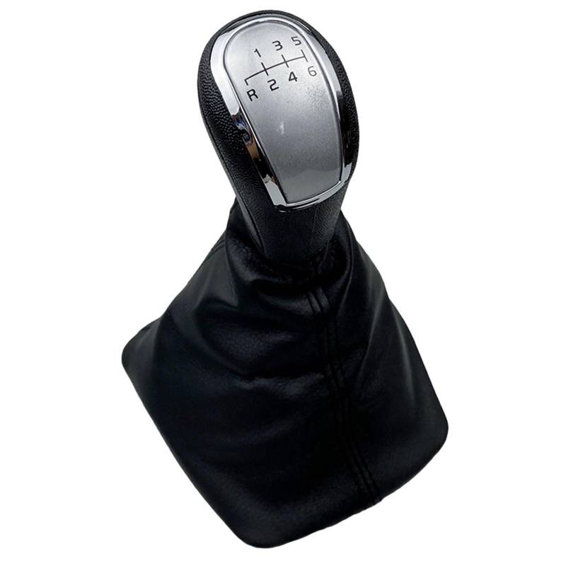 Auto Schaltknauf Abdeckung Für Skoda Für Octavia A5 A6 2004-2012 / Auto Hand Geschwindigkeit Schaltknauf Hebel Stick Griff Gamasche Leder Boot Abdeckung Auto Schalthebel(6 Speed Silver) von ALZZTUND