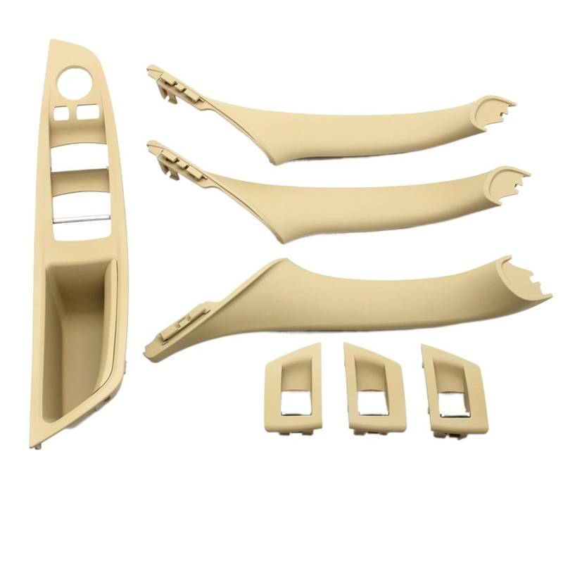 Auto Türgriff Verkleidung Für 5 Series F10 F11 520i 523i 525i 528i 530i Auto-Innentürgriff Armlehne Panel Pull Trim Cover Set Autoinnenraumtürgriff(LHD Beige Set) von ALZZTUND