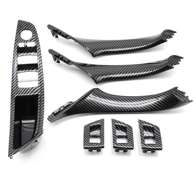 Auto Türgriff Verkleidung Für 5 Series F10 F11 520i 523i 525i 528i 530i Auto-Innentürgriff Armlehne Panel Pull Trim Cover Set Autoinnenraumtürgriff(LHD Carbonfiber Set) von ALZZTUND