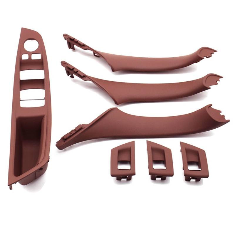 Auto Türgriff Verkleidung Für 5 Series F10 F11 520i 523i 525i 528i 530i Auto-Innentürgriff Armlehne Panel Pull Trim Cover Set Autoinnenraumtürgriff(LHD Redbrown Set) von ALZZTUND