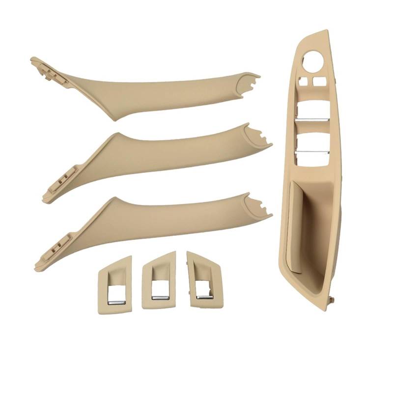 Auto Türgriff Verkleidung Für 5 Series F10 F11 520i 523i 525i 528i 530i RHD Rechts Fahrer Auto Innen Türgriff Armlehne Panel Pull Trim Abdeckung Autoinnenraumtürgriff(RHD Beige Set) von ALZZTUND