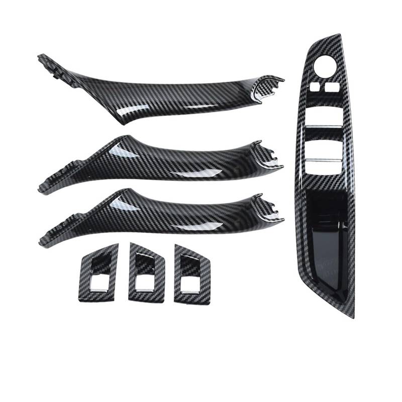 Auto Türgriff Verkleidung Für 5 Series F10 F11 520i 523i 525i 528i 530i RHD Rechts Fahrer Auto Innen Türgriff Armlehne Panel Pull Trim Abdeckung Autoinnenraumtürgriff(RHD Carbonfiber Set) von ALZZTUND