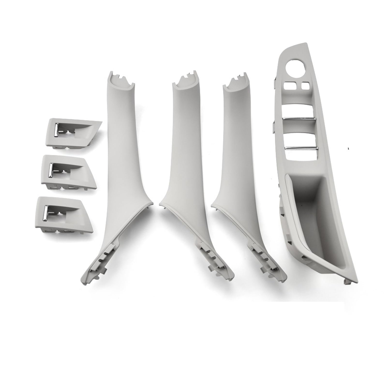 Auto Türgriff Verkleidung Für 5 Series F10 F11 Rechtslenker RHD Auto Innen Tür Griff Panel Pull Trim Abdeckung Autoinnenraumtürgriff(Gray RHD 7PCS) von ALZZTUND