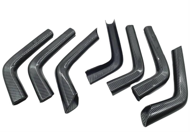 Auto Türgriff Verkleidung Für Cayenne 2018-2023 Auto Carbon Fiber Innen Tür Pull Griff Abdeckung Armlehne Zentrale Konsole Bögen Schutzhülle Autoinnenraumtürgriff(Full Set 12PCS) von ALZZTUND