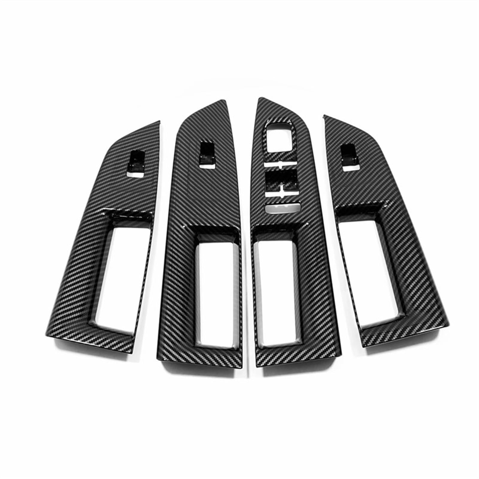 Auto Türgriff Verkleidung Für VW Für Golf 8 MK8 R 2021 2022 Auto Tür Armlehne Panel Griff Halter Fensterheber Schalter Taste Abdeckung Autoinnenraumtürgriff(Carbon Fiber) von ALZZTUND