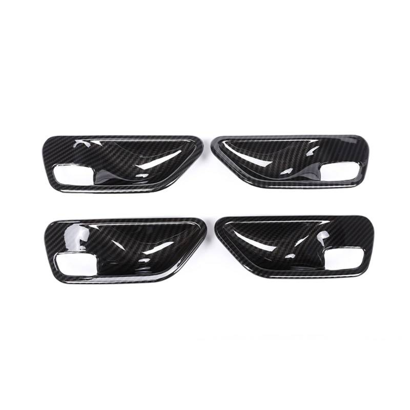 Autoinnenausstattung Für 3 4 Serie F30 F32 F35 2013-2018 / ABS Carbon Faser Innentürgriff Schüsselabdeckung Trim Autoinnenraum Zubehör(4piece Carbon Fiber) von ALZZTUND