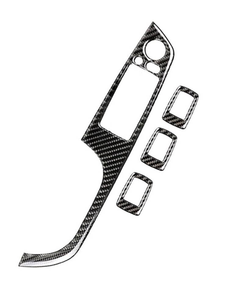 Autoinnenausstattung Für 3er E90 2005-2012 / LHD Echtkohlefaser Autotür Fensterheber Schalter Knopf Rahmenabdeckung Autoinnenraum Zubehör(LHD-with Folding) von ALZZTUND