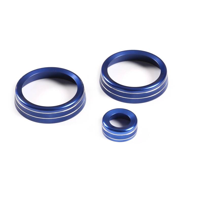 Autoinnenausstattung Für Land Für Rover Für Defender 110 2020/Auto Klimaanlage Schalter Knopf Volumen Modus Taste Abdeckung Ring Trim Autoinnenraum Zubehör(Blue) von ALZZTUND