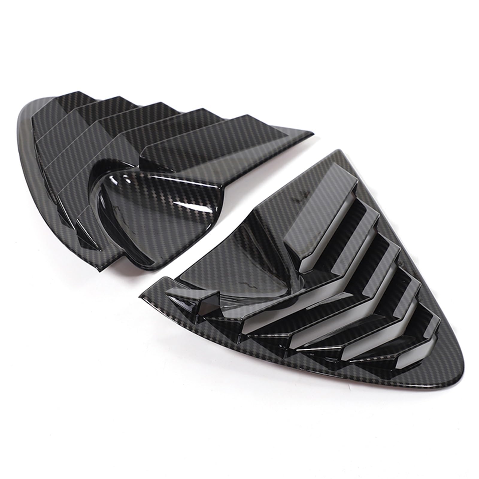 Autoinnenausstattung Für SEAT Für Leon MK2 2008-2012 / ABS Carbon Fiber Hinten Fenster Dreieck Außen Shutter Deflektor Dekoration Accessrories Autoinnenraum Zubehör(Carbon Fiber) von ALZZTUND