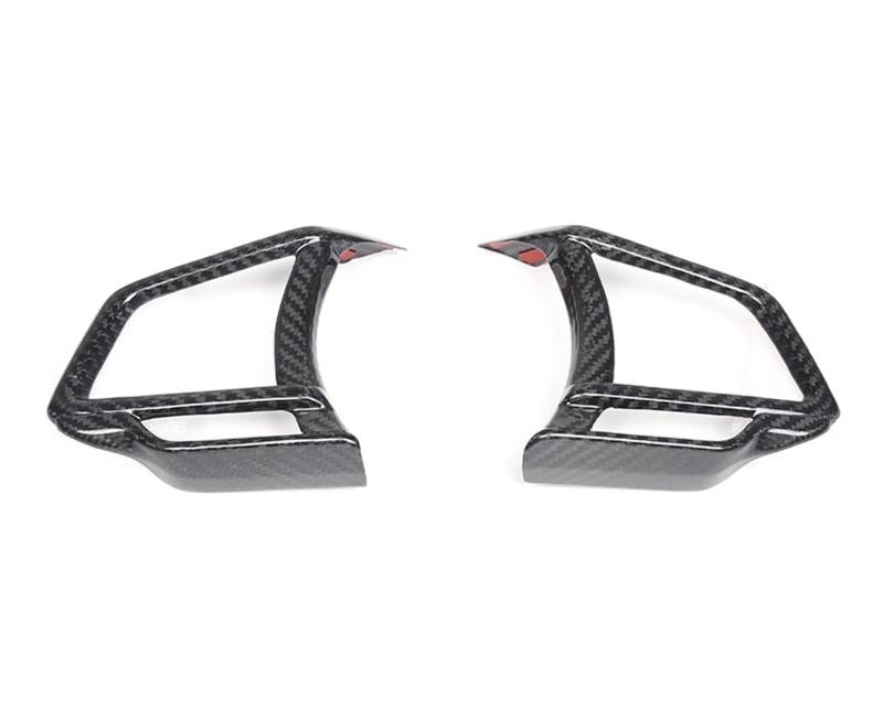 Autoinnenausstattung Für Subaru Für WRX 2022 2023 2024/Real Carbon Fiber Auto Lenkrad Taste Panel Abdeckung Trim Aufkleber Autoinnenraum Zubehör(Style D-2pcs) von ALZZTUND