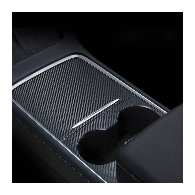 Autoinnenausstattung Für Tesla Für Modell 3 Y 2021-2023 / Car Center Console Panel Aufkleber Holzmaserung Film Carbon Zentrale Steuerung Abdeckung Autoinnenraum Zubehör(Carbon Color) von ALZZTUND