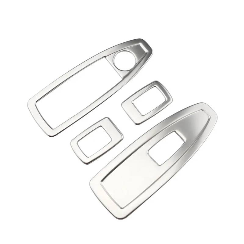 Autoinnenraum Zubehör Für X1 F48 2016-2020 Auto Fensterheber Schalter Taste Bedienfeld Abdeckung Trim Auto deko innenraum(Stainless Steel) von ALZZTUND