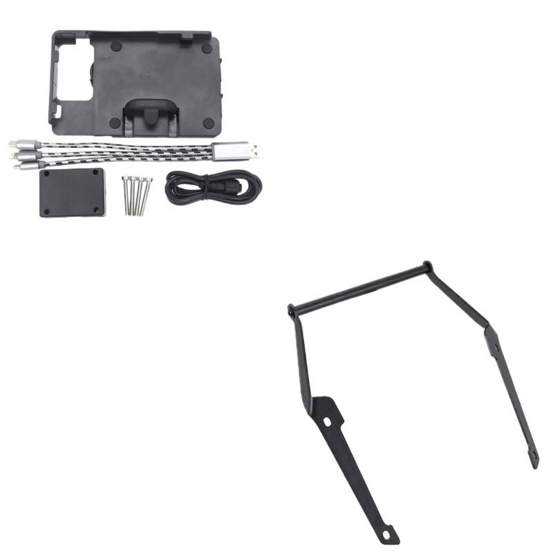 Handyhalter Motorrad Für NC700D Für NC750D NC 700 D NC 750 D 2014-2020/Motorrad USB Ladegerät Handy Halter Stehen Navigation Halterung GPS Navigation Halterung(B and 12mm) von ALZZTUND