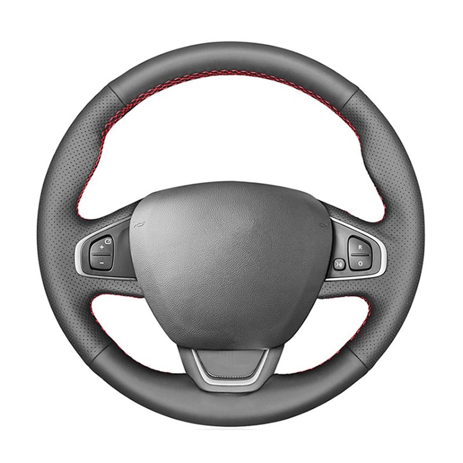 Lenkrad Abdeckung Für Clio 4 (IV) Für Kaptur Für Captur 2016 2017 2018 2019 Auto-Lenkradabdeckung lenkradschutz Auto(Black) von ALZZTUND