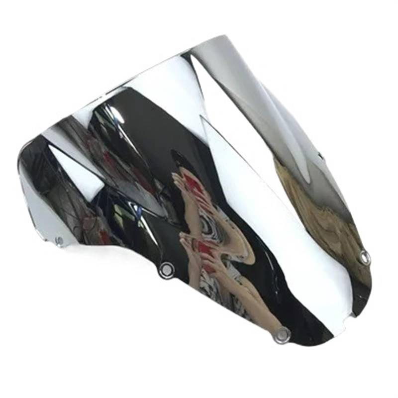 Moto Windschutzscheibe Für CBR929RR CBR929 RR 929RR CBR 929 CBR900RR 900 RR 2000 2001/Motorrad Windschutzscheibe Windschutz Double Bubble Motorrad windschild(Chrome) von ALZZTUND