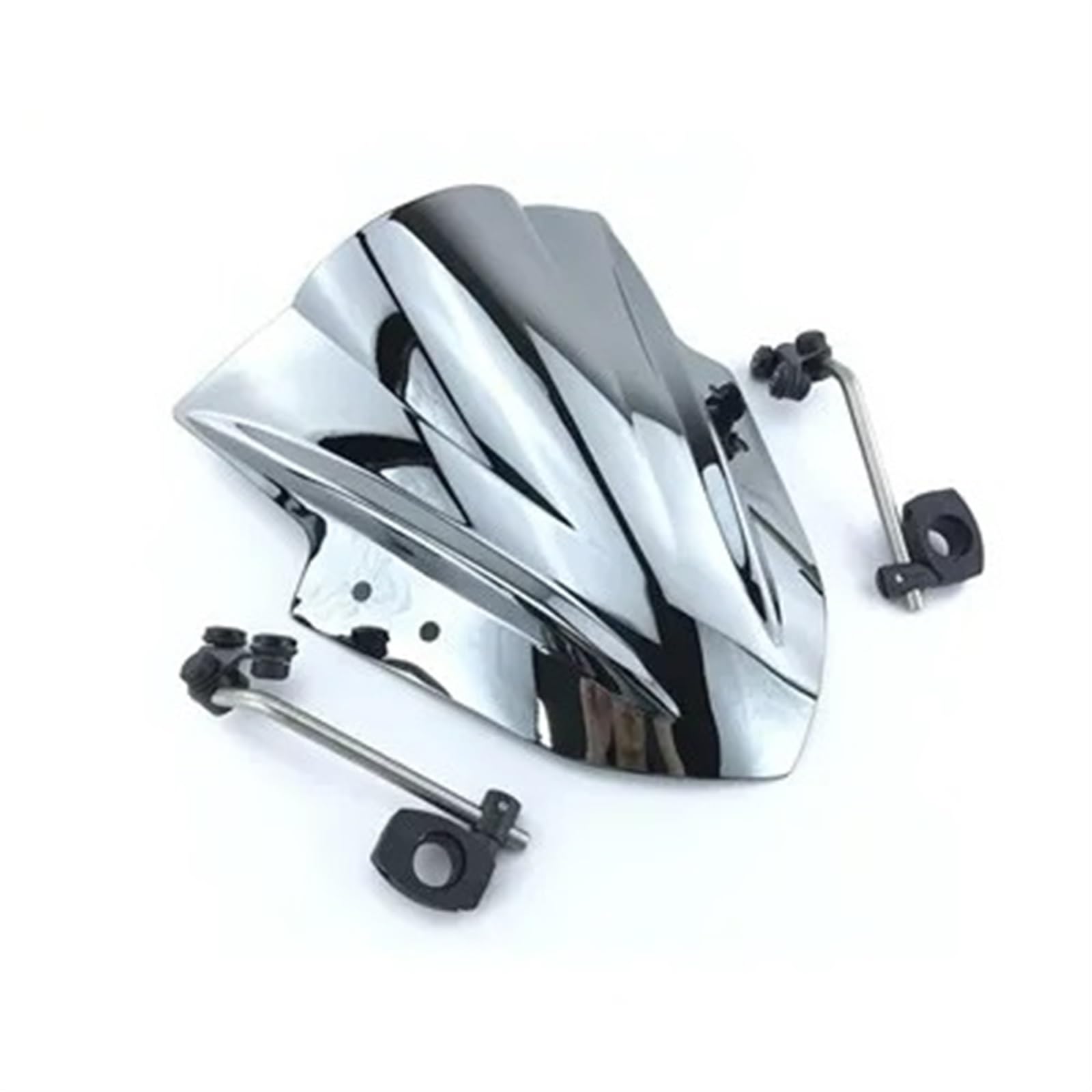 Moto Windschutzscheibe Für Ducati Für Diavel Für Hypermotard 1100 1100S 796 Für Monster 1100 1200 696/Motorrad Einstellbare Wind Bildschirm Windschutzscheibe Spoiler Motorrad windschild(Chrome) von ALZZTUND