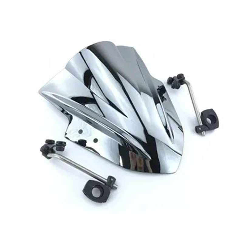 Moto Windschutzscheibe Für Ducati Für Diavel Für Hypermotard 1100 1100S 796 Für Monster 1100 1200 696/Motorrad Einstellbare Wind Bildschirm Windschutzscheibe Spoiler Motorrad windschild(Chrome) von ALZZTUND